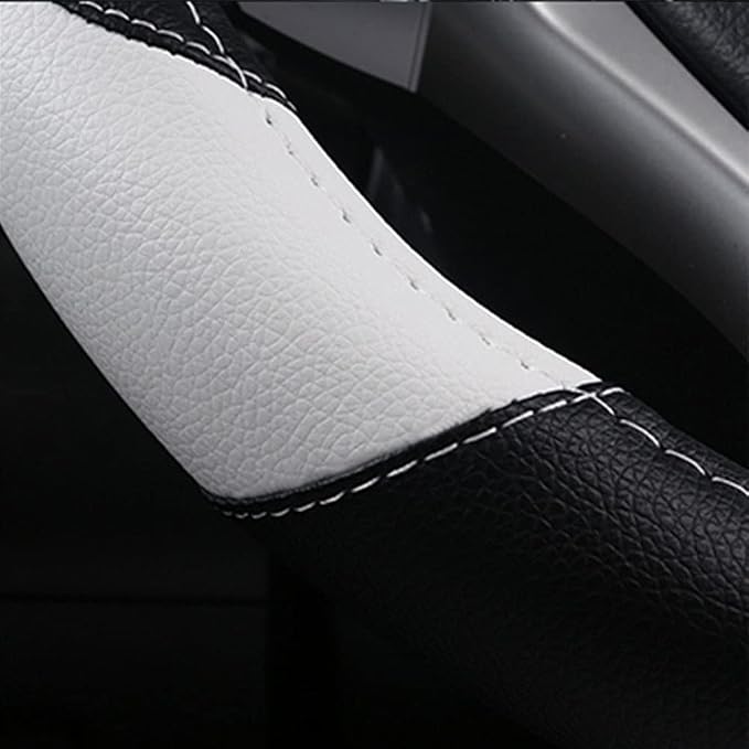 Leather Car Steering Wheel Cover, Non-Slip Car Wheel Cover Protector Breathable - Image 5