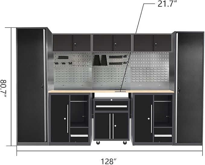 Garage Storage Cabinet Set System - Image 2