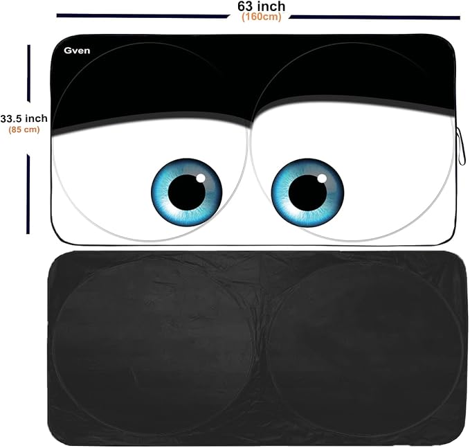 Gven- The Original Car Eyes Windshield Sun Shade 2025 Windshield Cover - Image 2