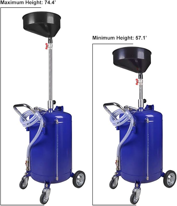 redsun 30 Gallon Waste Oil Drain Tank, Air Operated Oil Drain Container - Image 2