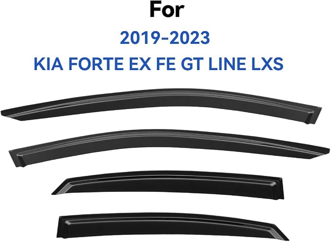 Window Visors Rain Guards for 2019 2020 2021 2022 2023 2024 Kia Forte, - Image 2