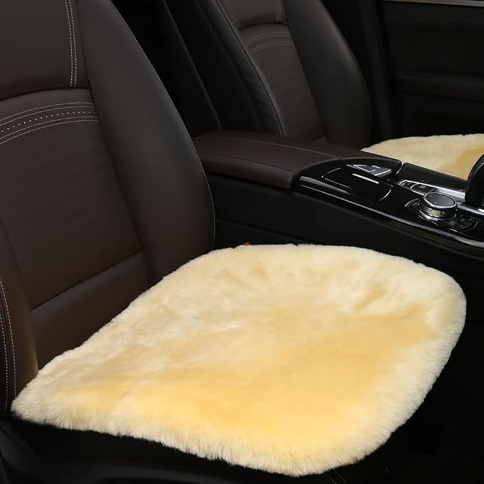 Fluffy Genuine Australia Sheepskin Car Seat Cover - Image 4