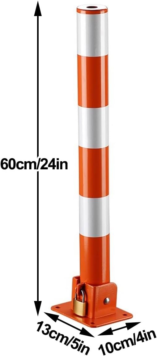 Steel Safety Bollard Post, Traffic Safety Bollard, Lockable Parking Pole - Image 3