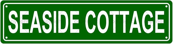 SEASIDE COTTAGE Space Metal Tin Street Sign Bar Cafe Garage Cave Home Room Wall by Unknown