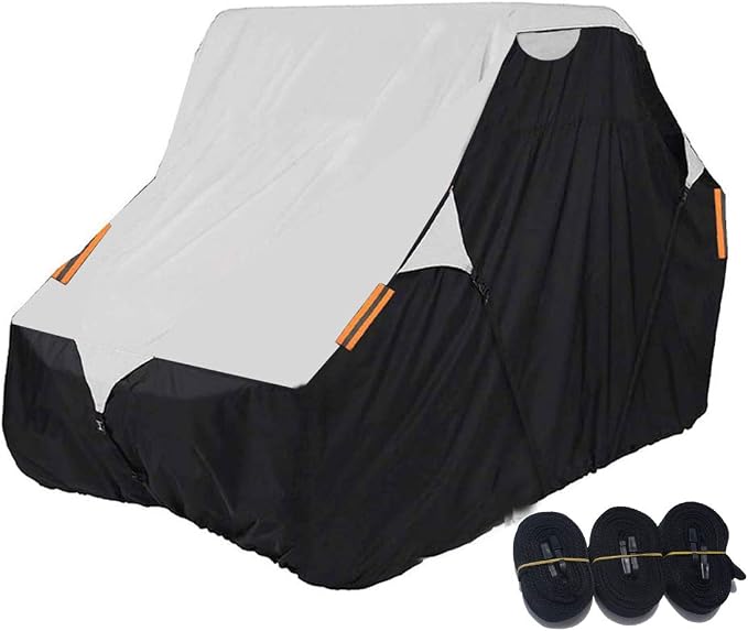 UTV Cover for 2 Seater Black Deluxe Waterproof Oxford Material 114’’x60’’x75’’ by Coverify