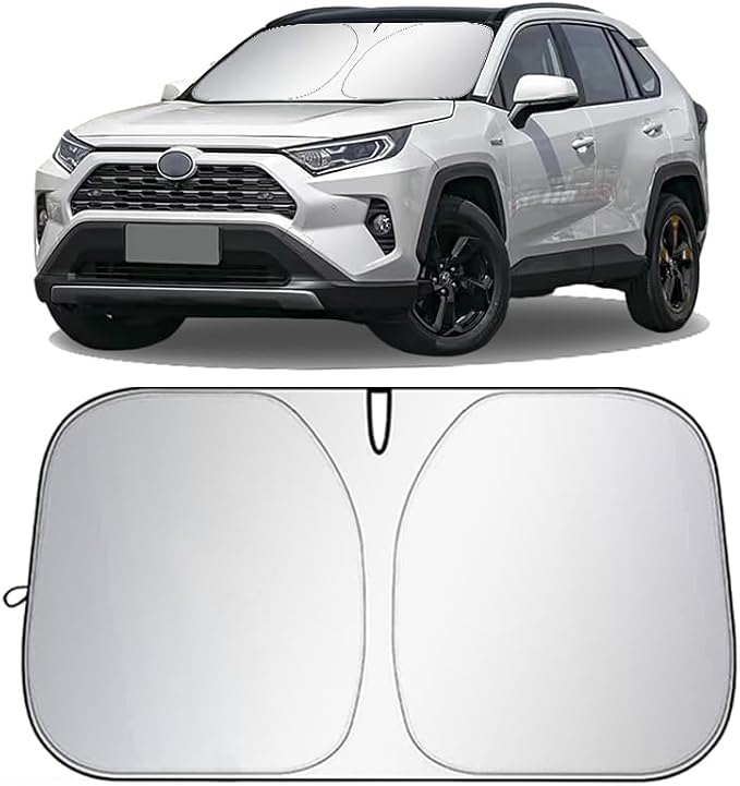 Car Windshield Sun Shade, Foldable Reflective Sun Visor, Sun Heat and UV Rays by Unknown