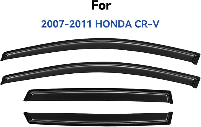 Window Visors Rain Guards for 2007 2008 2009 2010 2011 Honda CRV, Out-Channel - Image 2