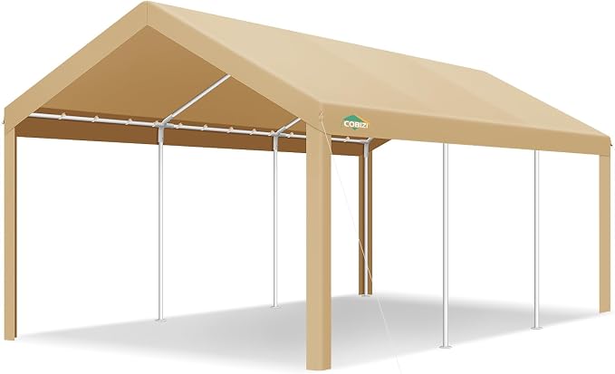 COBIZI Carport Canopy 12x20 Heavy Duty Car Tent Garage, Galvanized Frame Car - Image 8