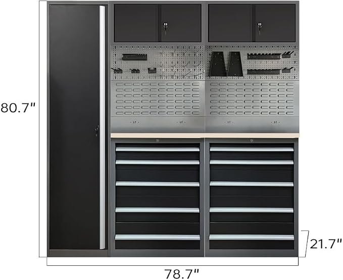 Steel Garage Storage Cabinet System, Tool Organization, - Image 2