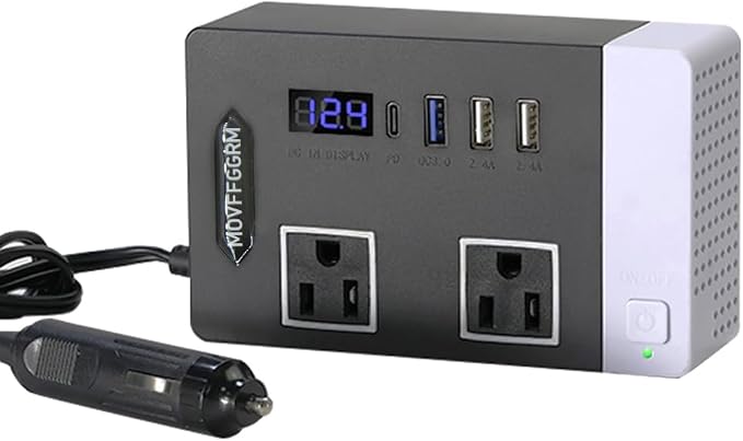 300W Car Power Inverter, DC 12V to 110V AC Car Plug Adapter Outlet - Image 2