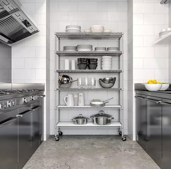 Organize in Style with The Members Mark 6-Tier NSF Heavy Duty Wire Shelving - Image 2