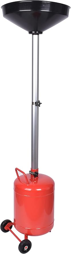 PONO 5 Gallon Oil Drain Portable Steel Oil Drain, Waste Oil Drain Tank by PONO