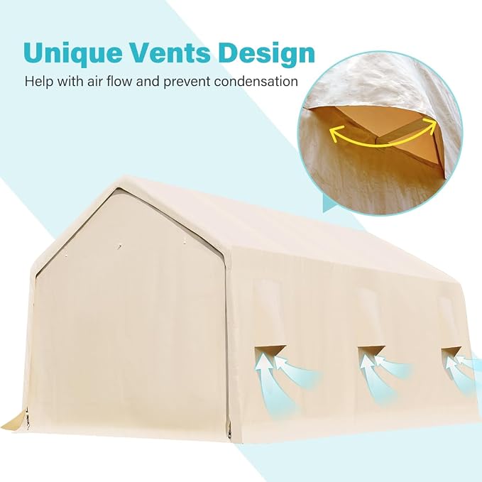 ADVANCE OUTDOOR 13x20 ft Garage Tent Carports - Image 2