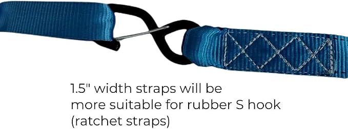 Heavy Duty Soft Loop Tie Down Straps 1.5 inches 18 inches 10, 000 LBS Breaking - Image 5