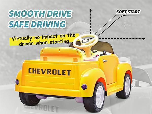Joywhale 12V Kids Ride on Car Licensed Chevrolet 3100 Pickup Battery Powered - Image 3