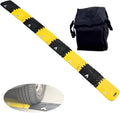 Portable Vehicle Traffic Speed Bump 118"×10"×1"Yellow-Black Reflective Non-Slip by THAIMATS