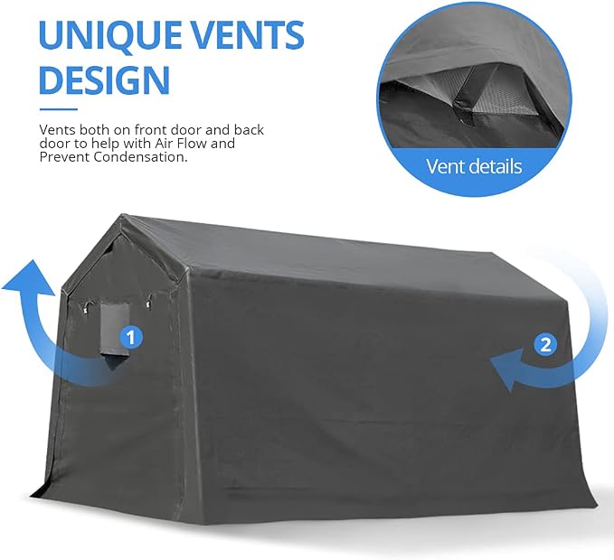 ADVANCE OUTDOOR 10X10 ft Heavy Duty Outdoor Patio Portable Canopy Storage - Image 4