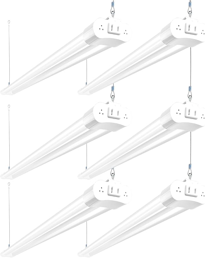 hykolity 6 Pack 4FT Linkable LED Shop Light, Utility Shop Light Fixture by hykolity