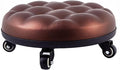 Low Roller Seat 13’’, PU Leather Low Seat Tool Heavy Duty by Halyuhn