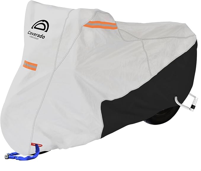 Coverado Motorcycle Cover Waterproof, All Weather Protection Outdoor Full by COVERADOAUTO