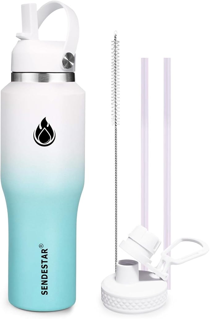 SENDESTAR SENDESTAR 40oz Stainless Steel Water Bottle, Double Wall Vacuum by Sendestar