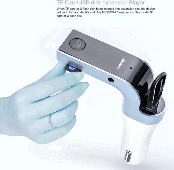 Bluetooth FM Transmitter for car, TIANSHILI Handsfree Bluetooth Receiver Car Kit - Image 3