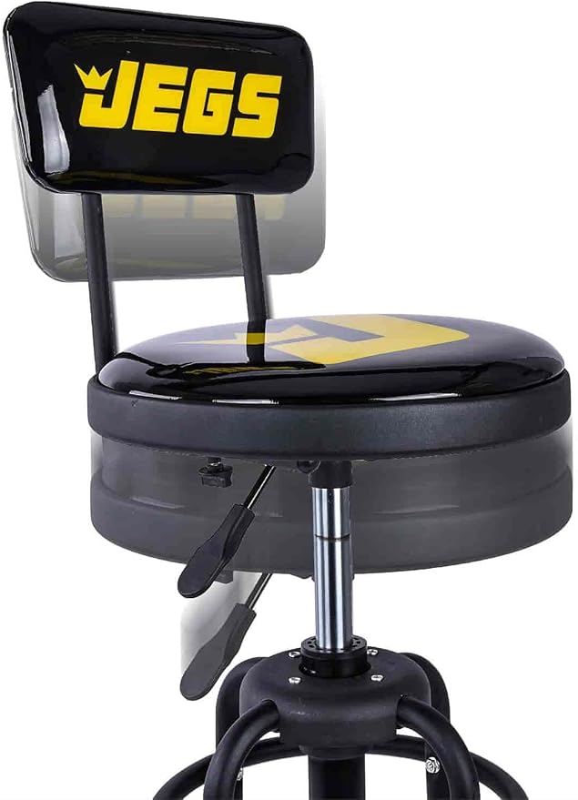 JEGS Hydraulic Shop Stool with Backrest - Image 5