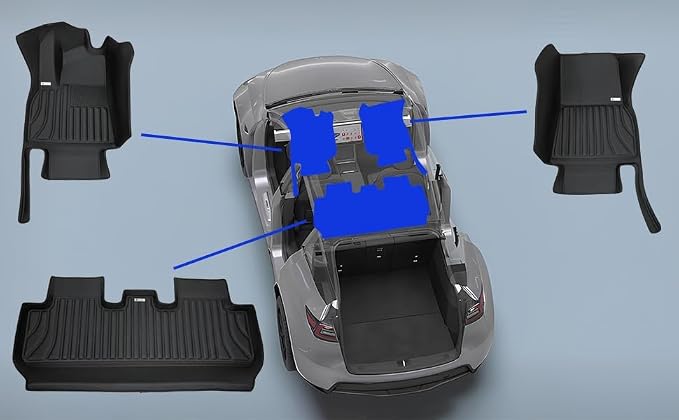 Floor Mats for Tesla Model Y（2021-2025） Custom Fit All Weather Cargo Liner - Image 7