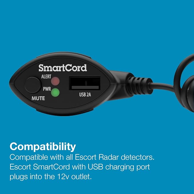 Escort Cobra Official SmartCord USB, Half Straight Half Coiled Cord - Image 4