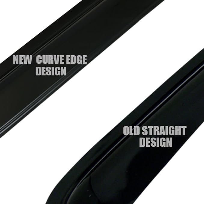 4Pcs Dark Smoke Tint Front Rear Window Deflector Sun/Rain/Wind Guards Shade - Image 5