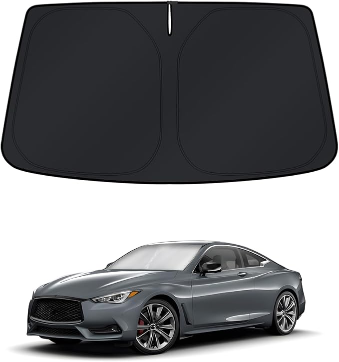 KUST Windshield Sun Shade for Infiniti Q60 Coupe 2017-2022 Window Sunshade Sun by KUST