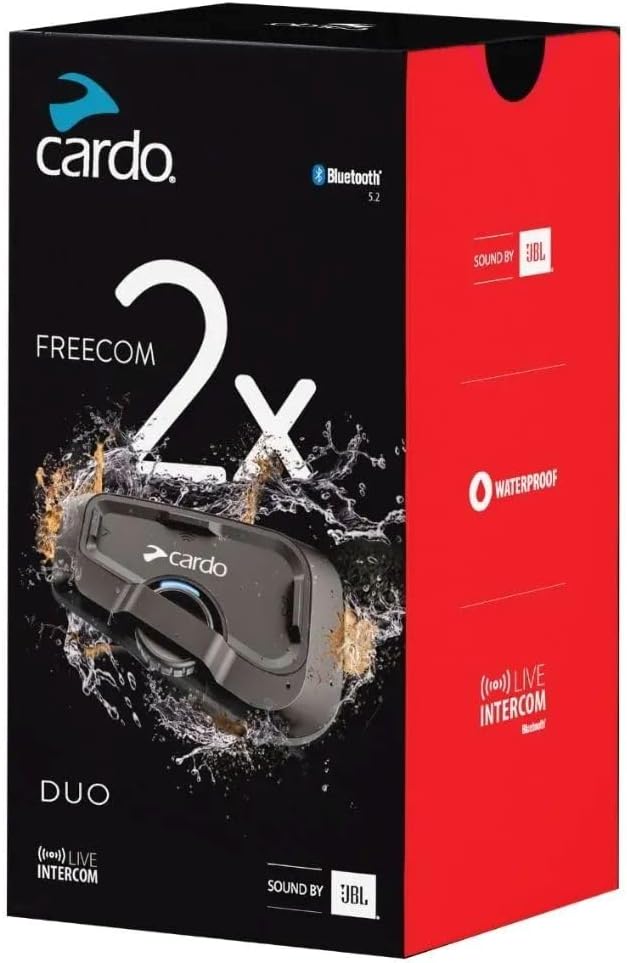 Cardo Systems FREECOM 2X Motorcycle 2-Way Helmet Bluetooth Communication System - Image 5