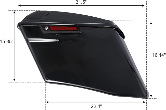XFMT Motorcycle 4" Extended Hard Saddlebag Fit - Image 3