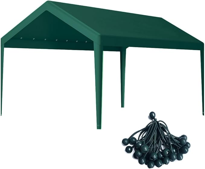 Rutile 10 x 20 FT Carport Replacement Cover, Heavy Duty Car Tarp Canopy Tent by Rutile