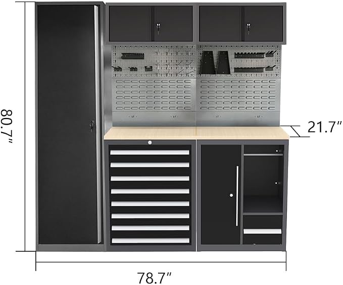 JZD Garage Cabinet System, Tool Storage Cabinets Set - Image 2