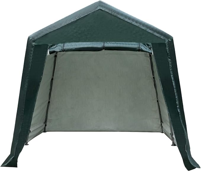 ERGOMASTER 8 Ft x 14 Ft Outdoor Carport Patio Storage Shelter Metal Frame and by ERGOMASTER