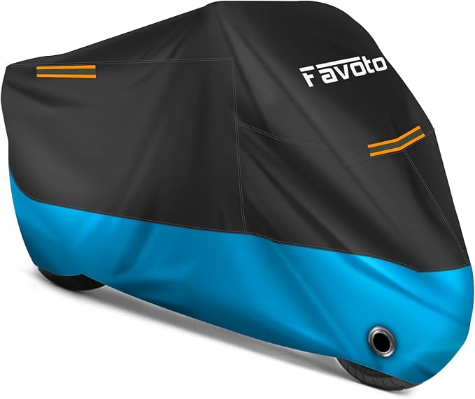 Favoto Motorcycle Cover All Season Universal Weather Quality Waterproof Sun by Favoto