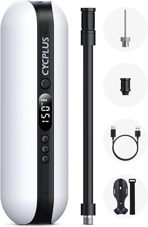CYCPLUS Electric Air Compressor Portable Bicycle Pump Car Tire Inflator by CYCPLUS