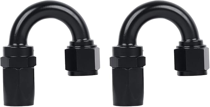 LokoCar 8AN Hose End Fitting 180 Degree Swivel by GetToKnowEachOther