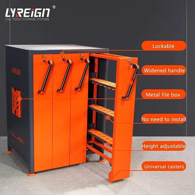 CNC Tool Holder Vertical Drawer Cabinet, CNC Tool Storage System Material - Image 3