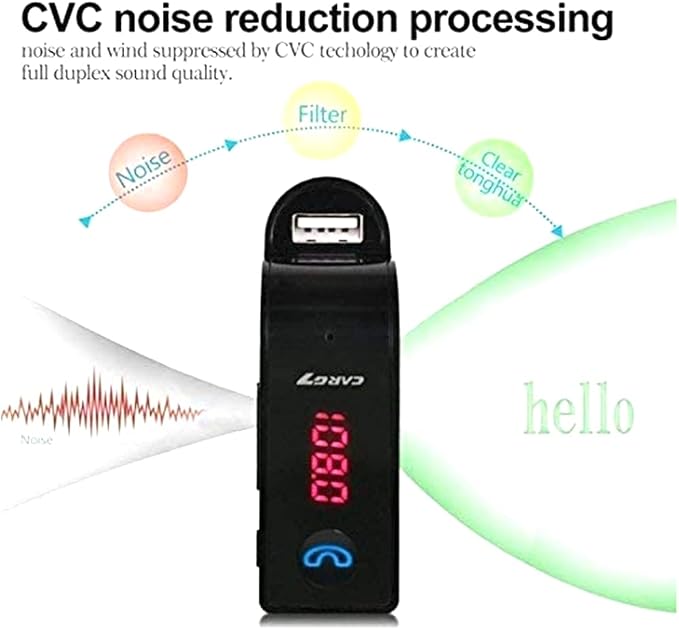 Bluetooth FM Transmitter for car, TIANSHILI handsfree Bluetooth Receiver Car Kit - Image 4