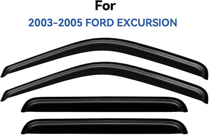 Window Visors Rain Guards for 2000 2001 2002 2003 2004 2005 Ford Excursion - Image 2