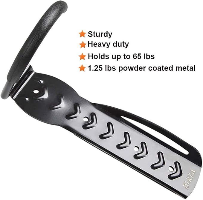 Dirza Bike Rack Garage Wall Mount Bike Hanger Storage System Vertical Bike Hook - Image 2