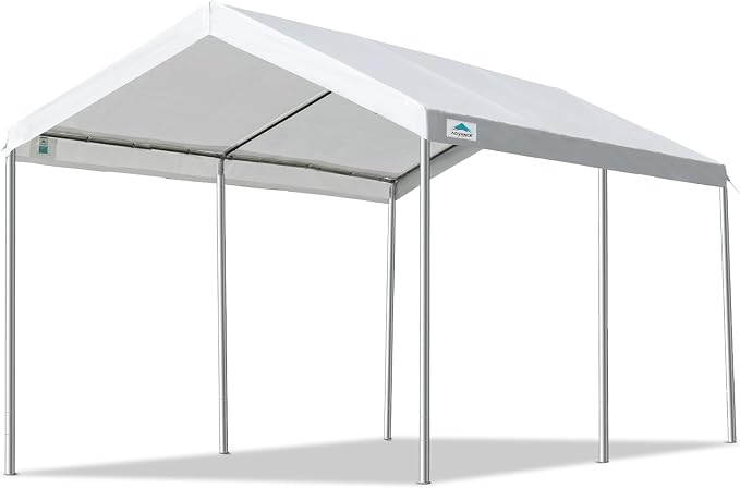 ADVANCE OUTDOOR Adjustable 10x15 ft Heavy Duty Carport Car Canopy Garage Boat by ADVANCEOUTDOOR