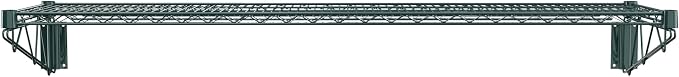14" x 60" Green Epoxy Wire Wall Mount Shelf - Image 2