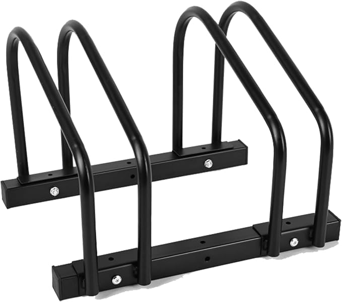 iCool Bikes Floor Bike Stand for 2 Bike, Bike Parking Rack Garage Bike Storage by iCool