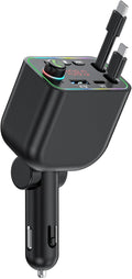Vitog Retractable Car Charger, Wireless Bluetooth 5.3 FM Transmitter 100W USB C by Vitog