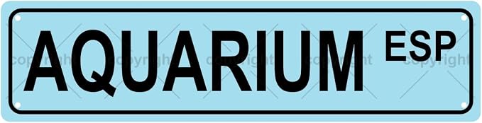 AQUARIUM ESP Space Metal Tin Street Sign Bar Cafe Garage Cave Home Room Wall by Unknown