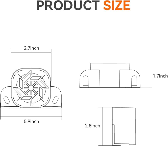 760 Back-up Alarm 12V-48V 110dB IP67 Waterproof Dust-Proof Reversing Warning - Image 2