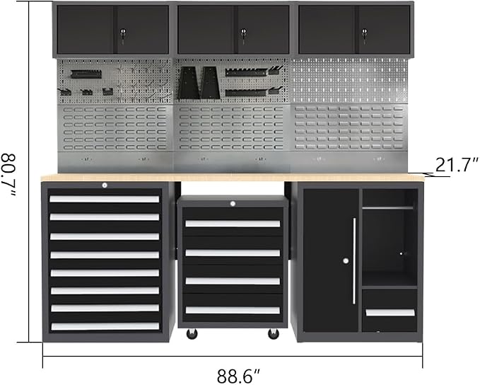 JZD Steel Garage Tool Cabinet System, - Image 2